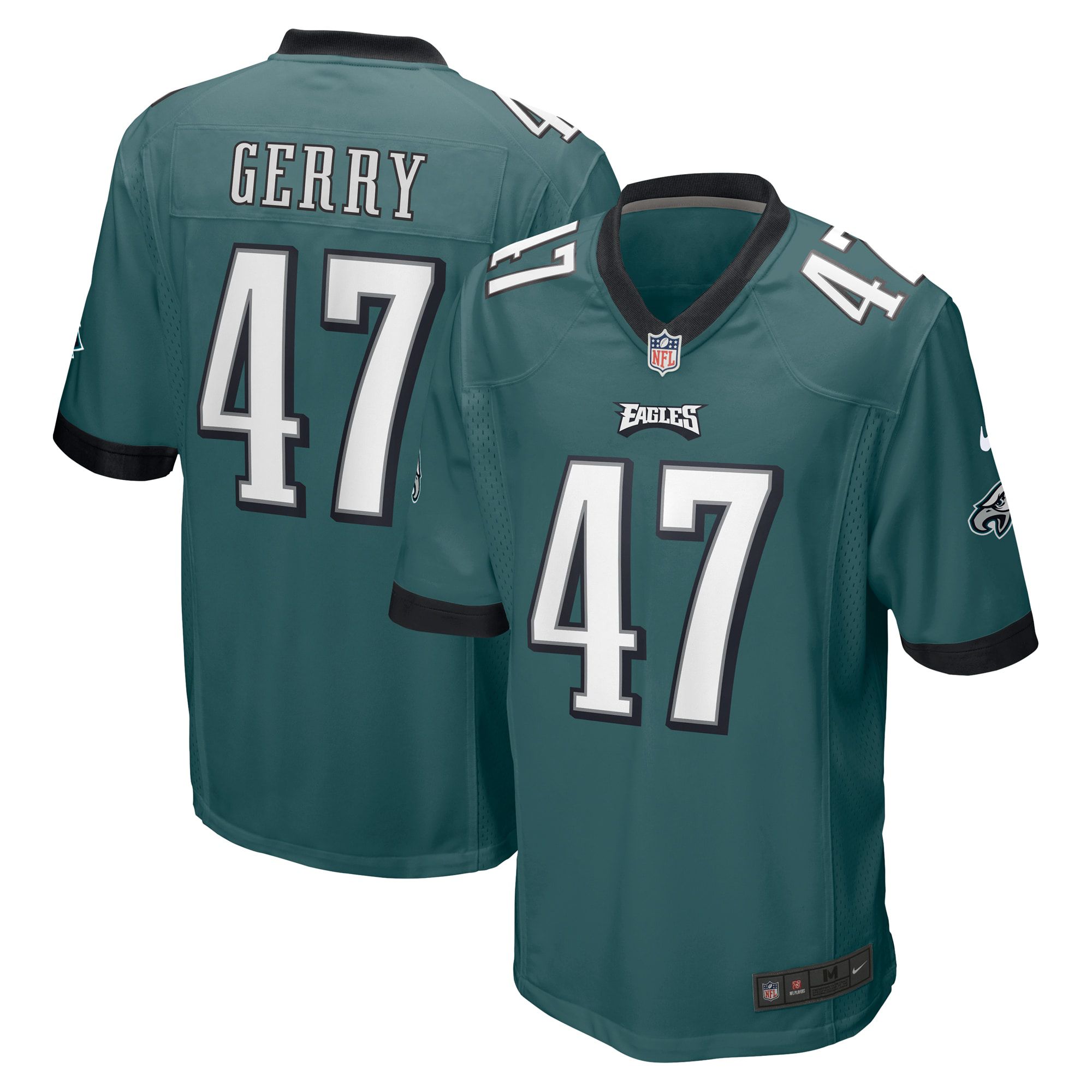 Men Philadelphia Eagles 47 Nate Gerry Nike Green Game NFL Jersey